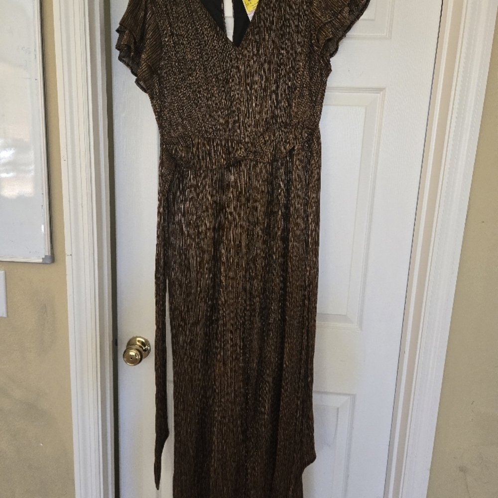Brown Patterned Dress - image 2